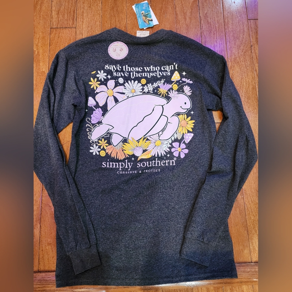 Simply Southern Long Sleeve Turtle Tracking Tee